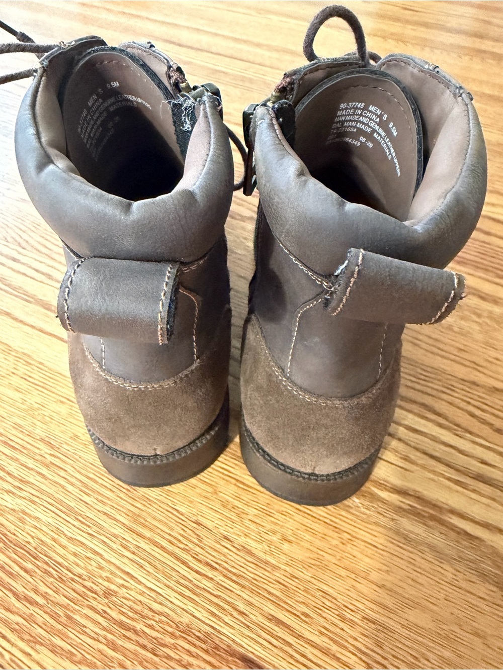 Dockers Men's Charcoal Lace-Up Side-Zip Combat Boots - Picture 3 of 7
